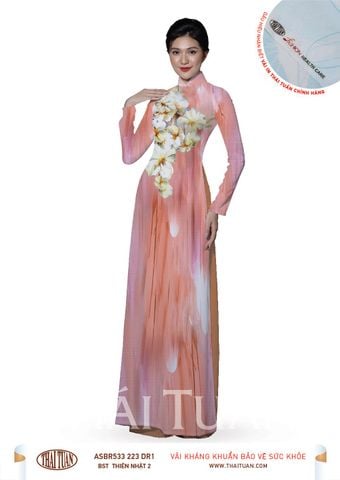 ASBR533223DR1 Vải Áo Dài In Họa Tiết Kháng Khuẩn Khổ 1m50 x 2m1