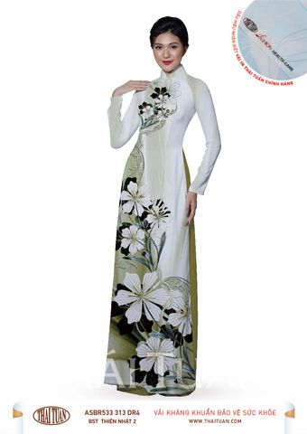 ASBR533313DR4 Vải Áo Dài In Họa Tiết Kháng Khuẩn Khổ 1m50 x 2m1