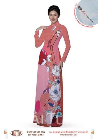 ASBR533335DQQ Vải Áo Dài In Họa Tiết Kháng Khuẩn Khổ 1m50 x 2m1