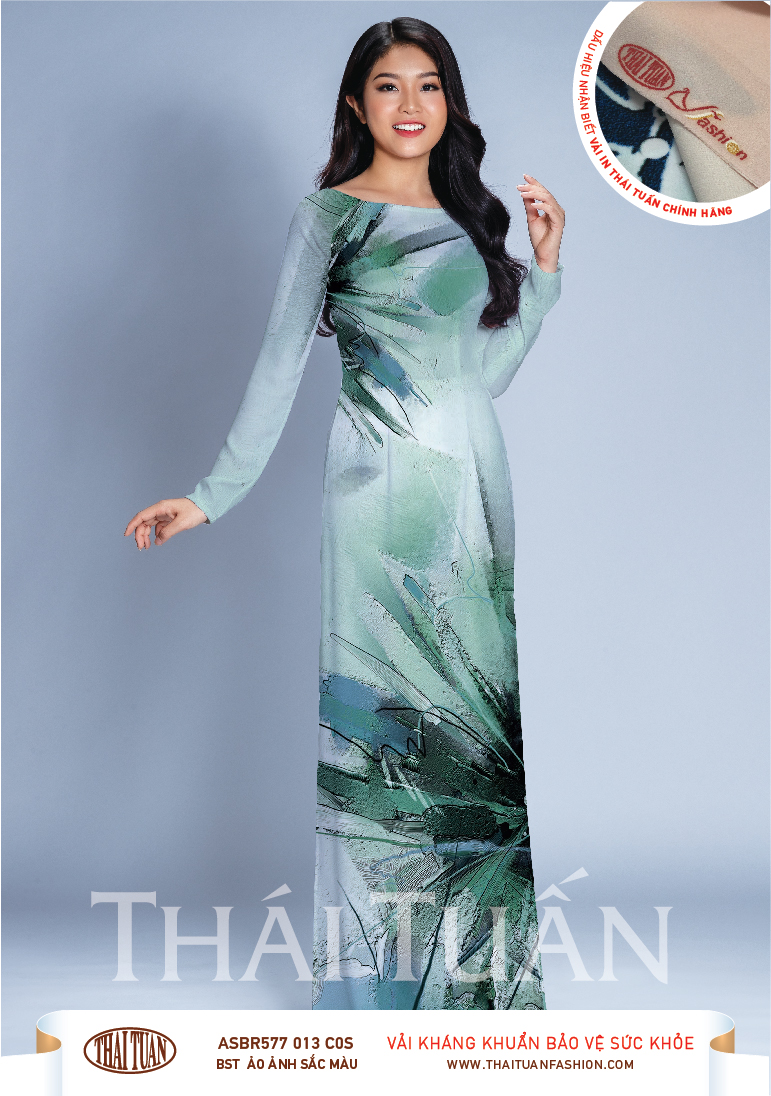 ASBR577-013-C0S | Vải Áo Dài Hoa Văn In