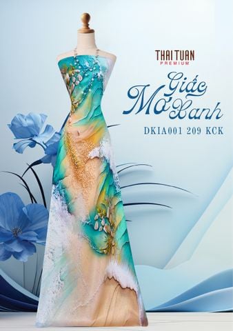 DKIA001209KCK Vải Áo Dài Kim Tuyến Cao Cấp Khổ 1m50 x Dài 2m3