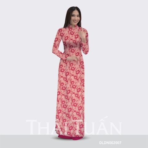 DLDN002007 Vải Gấm Hoa Văn Hồng Khổ 1m15 x 2m5