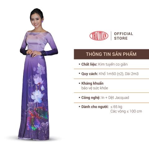 DLI4006032B2I Vải Áo Dài Premium Họa Tiết Hoa Lá Kháng Khuẩn