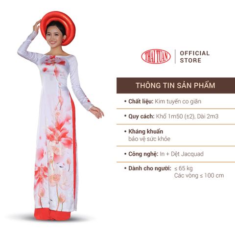 DLI4006101B2L Vải Áo Dài Premium Họa Tiết Hoa Lá Kháng Khuẩn