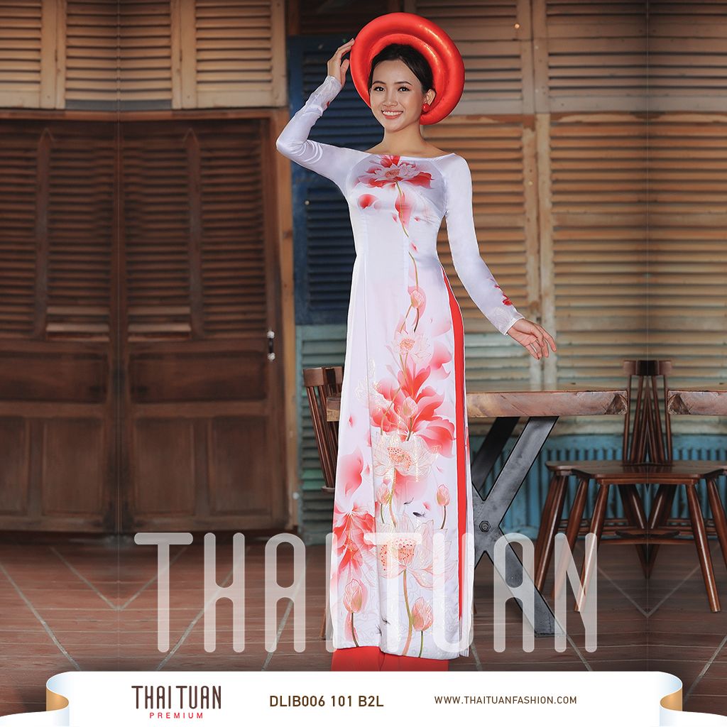 DLI4006101B2L Vải Áo Dài Premium Họa Tiết Hoa Lá Kháng Khuẩn Khổ 1m50 x Dài 2m3