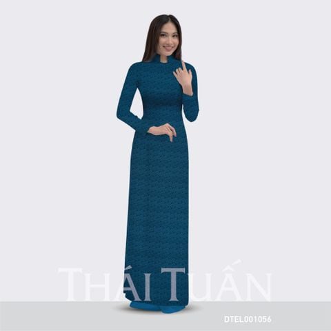 Vải Gấm Hổ Phách Màu Xanh Dương Khổ 1m50 Dài 2m DTEL001056