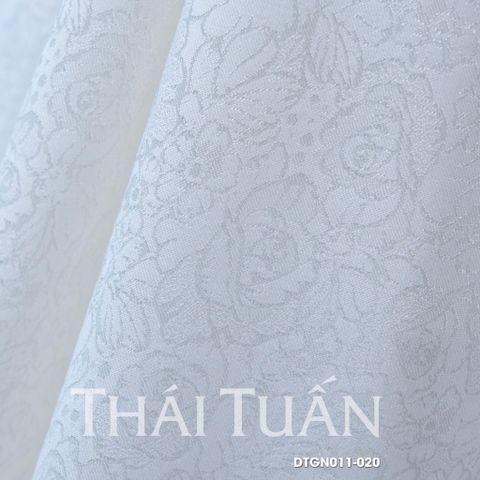 DTGN011020 Gấm Ngọc Hoa Màu Trắng Khổ 1m15 x 2m3