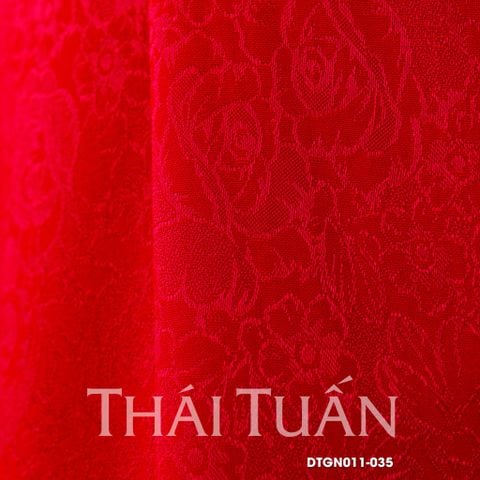 DTGN011035 Gấm Ngọc Hoa Màu Hồng Đỏ Khổ 1m15 x 2m3