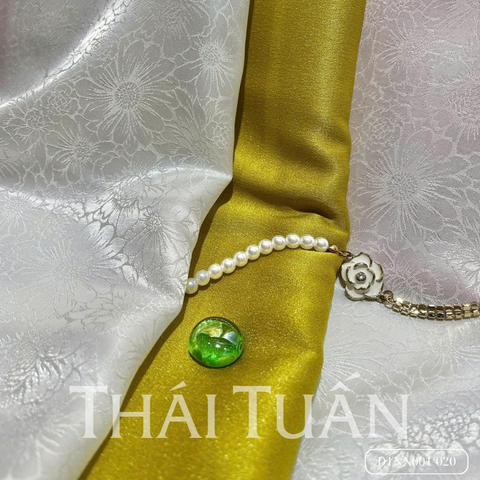 DTNN001-020 Vải Gấm Sóng Hoa Co Giãn Màu Trắng Khổ Vải 1m15 x 2m5