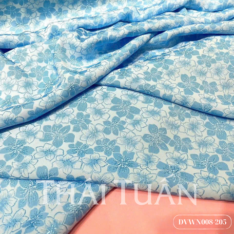 Vải Gấm Lam Ngọc Màu Xanh Khổ 1m15 x 2m5 DVMN008205