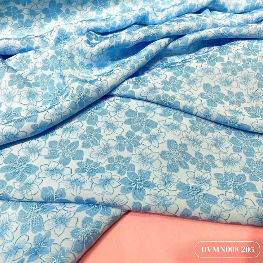 Vải Gấm Lam Ngọc Màu Xanh Khổ 1m15 x 2m5 DVMN008205