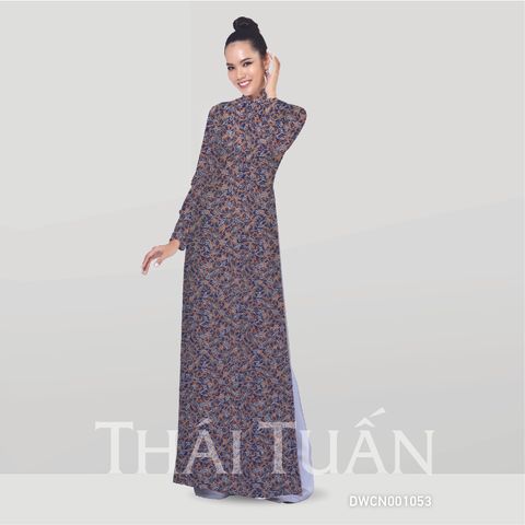 DWCN001053 Vải Áo Dài Dệt Họa Tiết Hoa Lá Kháng Khuẩn Khổ 1m15