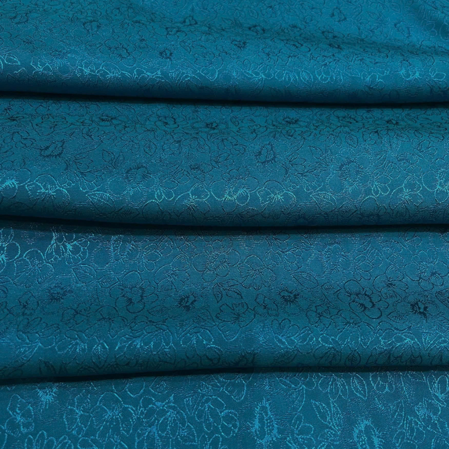 Vải Gấm Vân Điệp Co Giãn Màu Xanh Khổ Vải 1m15 x 3M DWKN004557