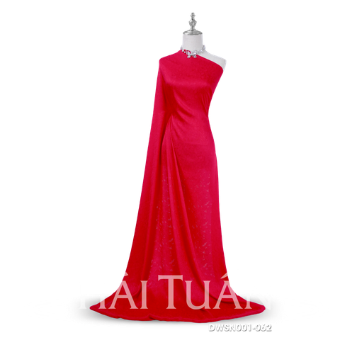 Gấm Ý Hoa Màu Đỏ Ánh Hồng 1m15 Dài 2m2 DWSN001062