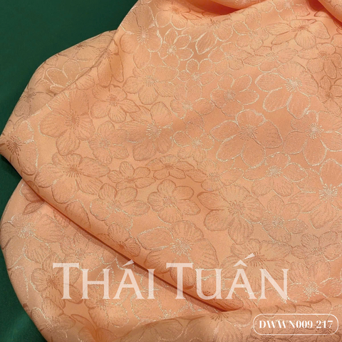 Vải Gấm Xuân Hồng Màu Cam Nhạt Khổ 1m15 x 2m5 DWWN009207