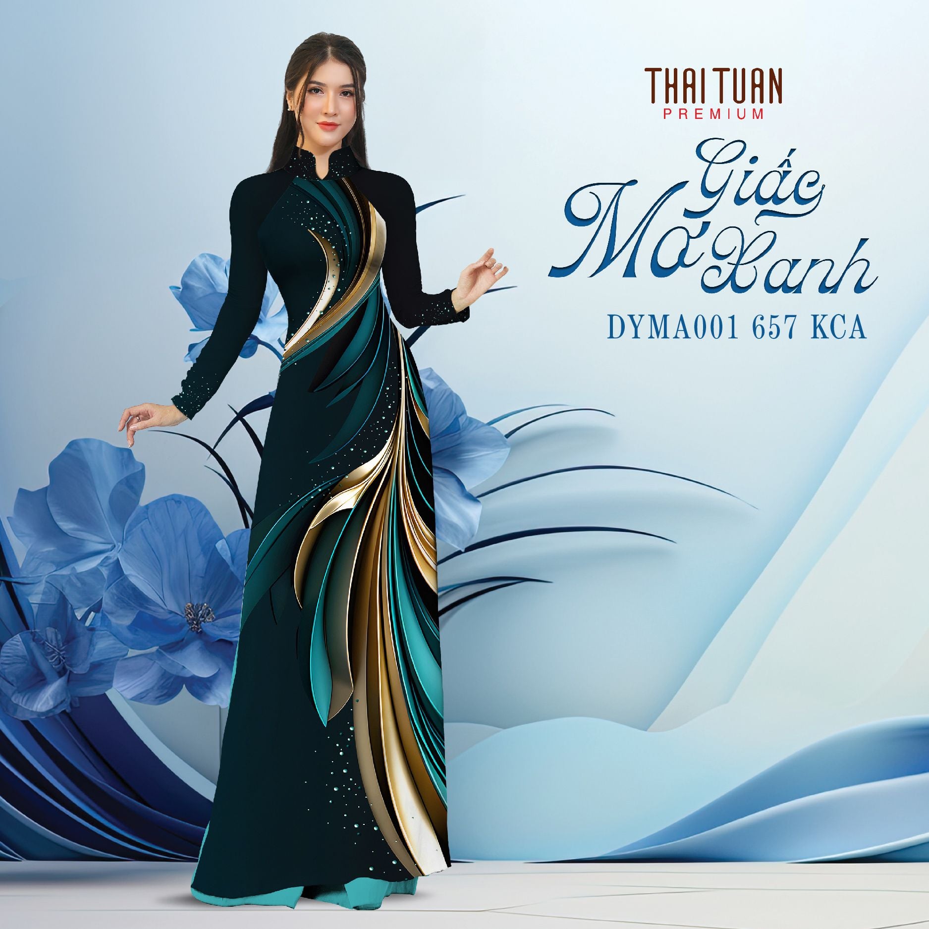 Vải Áo Dài Kim Tuyến Cao Cấp Khổ 1m50 x Dài 2m3 DYMA001657KCA