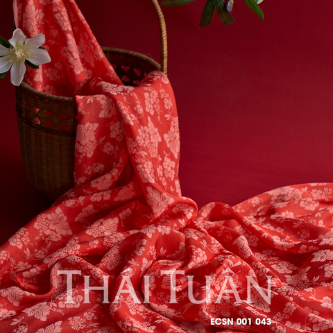 Vải Gấm Hoa Màu Trắng 1m15 x 2m5 ECSN001043