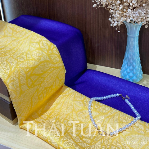 EEGN001002 Vải Gấm Hoa Màu Vàng 1m15 x 2m5