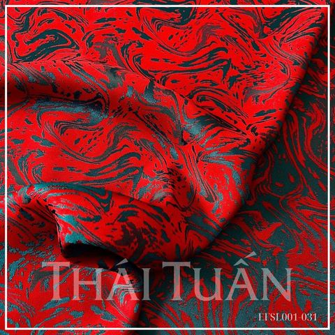 Vải Gấm Hoa Văn Co Giãn Khổ Màu Đỏ 1m50 EFSL001031
