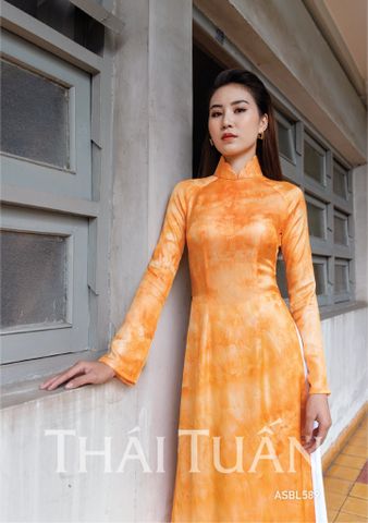 Vải Wash Ánh Diamond Màu Cam Sáng Khổ 1m50 Dài 1m ASBL589W22