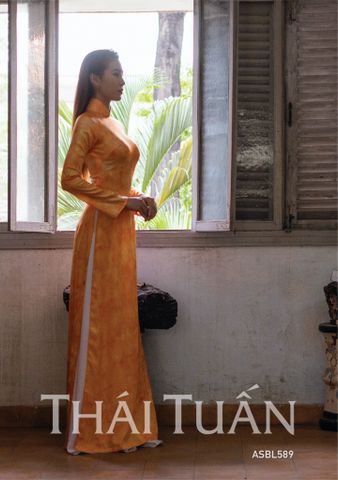 Vải Wash Ánh Diamond Màu Cam Sáng Khổ 1m50 Dài 1m ASBL589W22