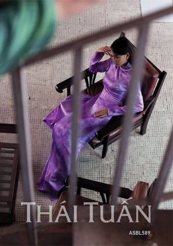 Vải Wash Ánh Diamond Màu Tím Khổ 1m50 Dài 1m1 ASBL589W30