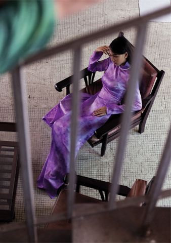 Vải Wash Ánh Diamond Màu Tím Khổ 1m50 Dài 1m1 ASBL589W30