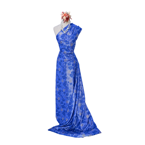 Vải Gấm Thiên Phúc Co Giãn Màu Xanh Khổ 1m5 x 2m5 DYJL001036