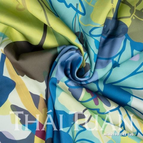 ASBR198042EUS Vải In Họa Tiết Hoa Văn Màu Sắc Khổ 1m5 x 2m