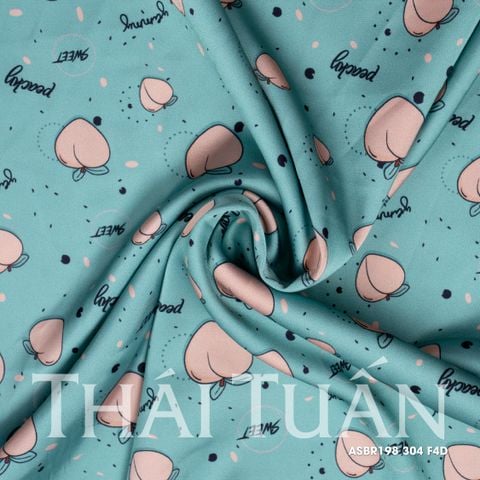 ASBR198304F4D Vải In Họa Tiết Hoa Văn Màu Sắc Khổ 1m5 x 2m