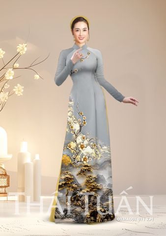 Vải Áo Dài Kim Tuyến Cao Cấp Đính Đá Khổ 1m50 x Dài 2m3