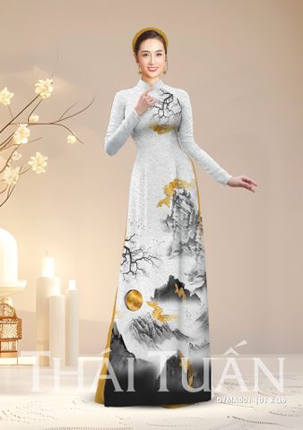 Vải Áo Dài Kim Tuyến Cao Cấp Đính Đá Khổ 1m50 x Dài 2m3