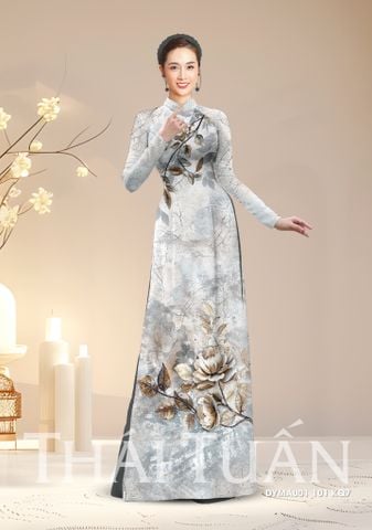 Vải Áo Dài Kim Tuyến Cao Cấp Đính Đá Khổ 1m50 x Dài 2m3