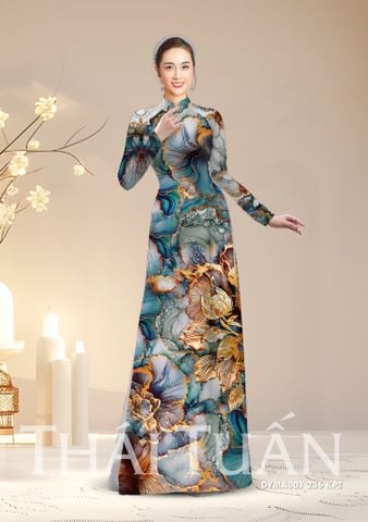 Vải Áo Dài Kim Tuyến Cao Cấp Đính Đá Khổ 1m50 x Dài 2m3