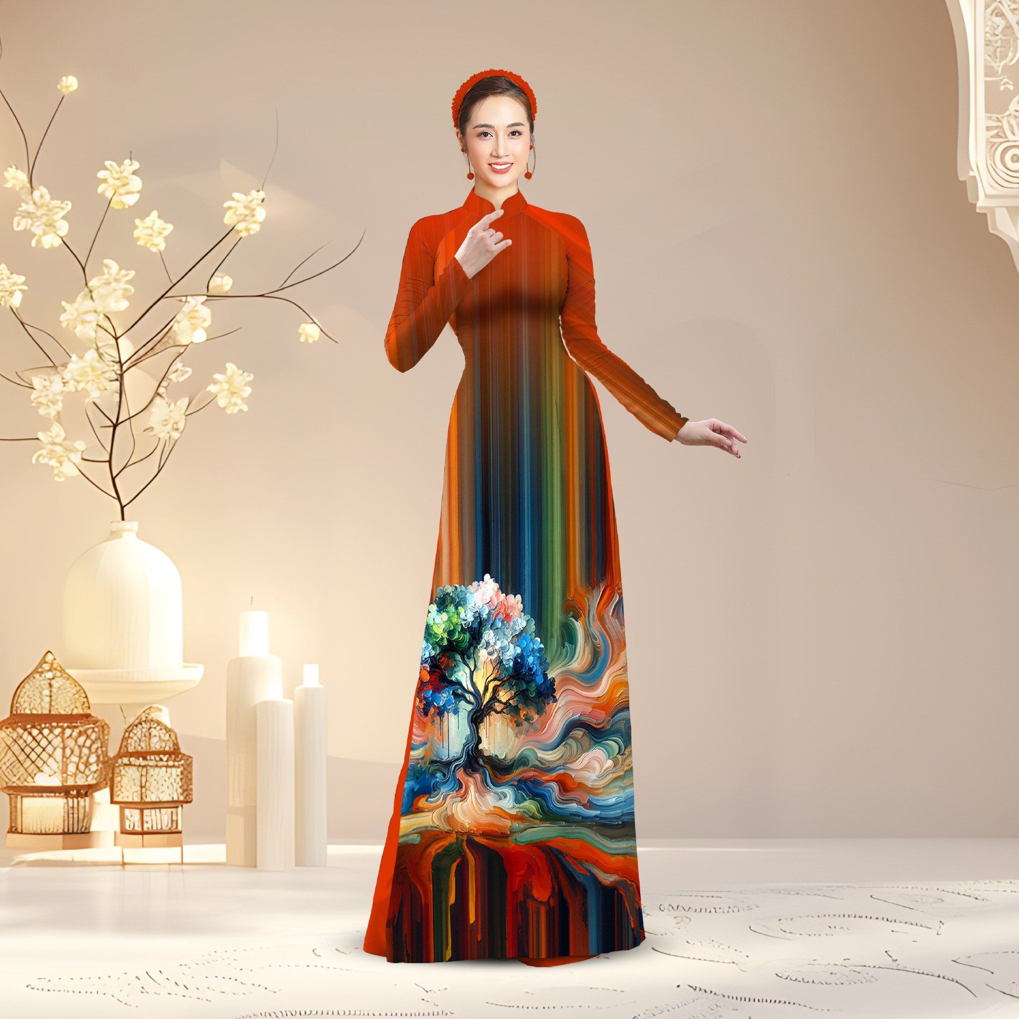 Vải Áo Dài Kim Tuyến Cao Cấp Khổ 1m50 x Dài 2m3
