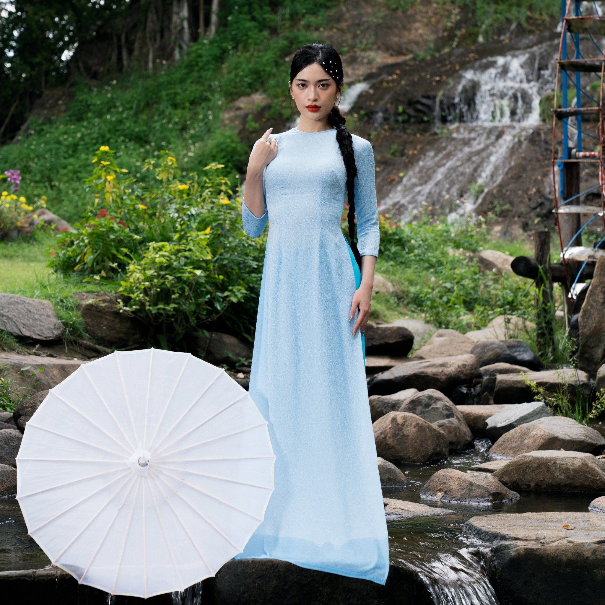 DZLN001005 Vải Gấm Thiên Thủy Họa Tiết Khổ 1m15 x 2m5