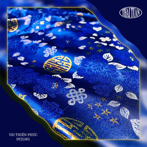 Vải Gấm Thiên Phúc Co Giãn Màu Xanh Khổ 1m5 x 2m5 DYJL001036