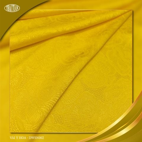 DWSN002302 Vải Gấm Ý Hoa Màu Vàng Khổ 1m15 x 2m5