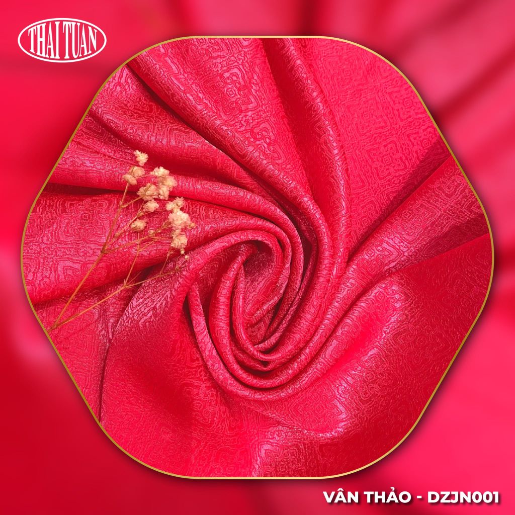Vải Gấm Vân Thảo Màu Hồng Khổ 1m15 x 2m5 DZJN001046