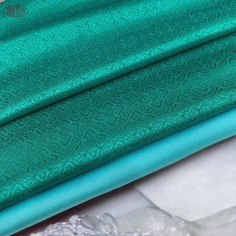 Vải Gấm Vân Thảo Màu Xanh Ánh Lá Khổ 1m15 x 2m5 DZJN001024