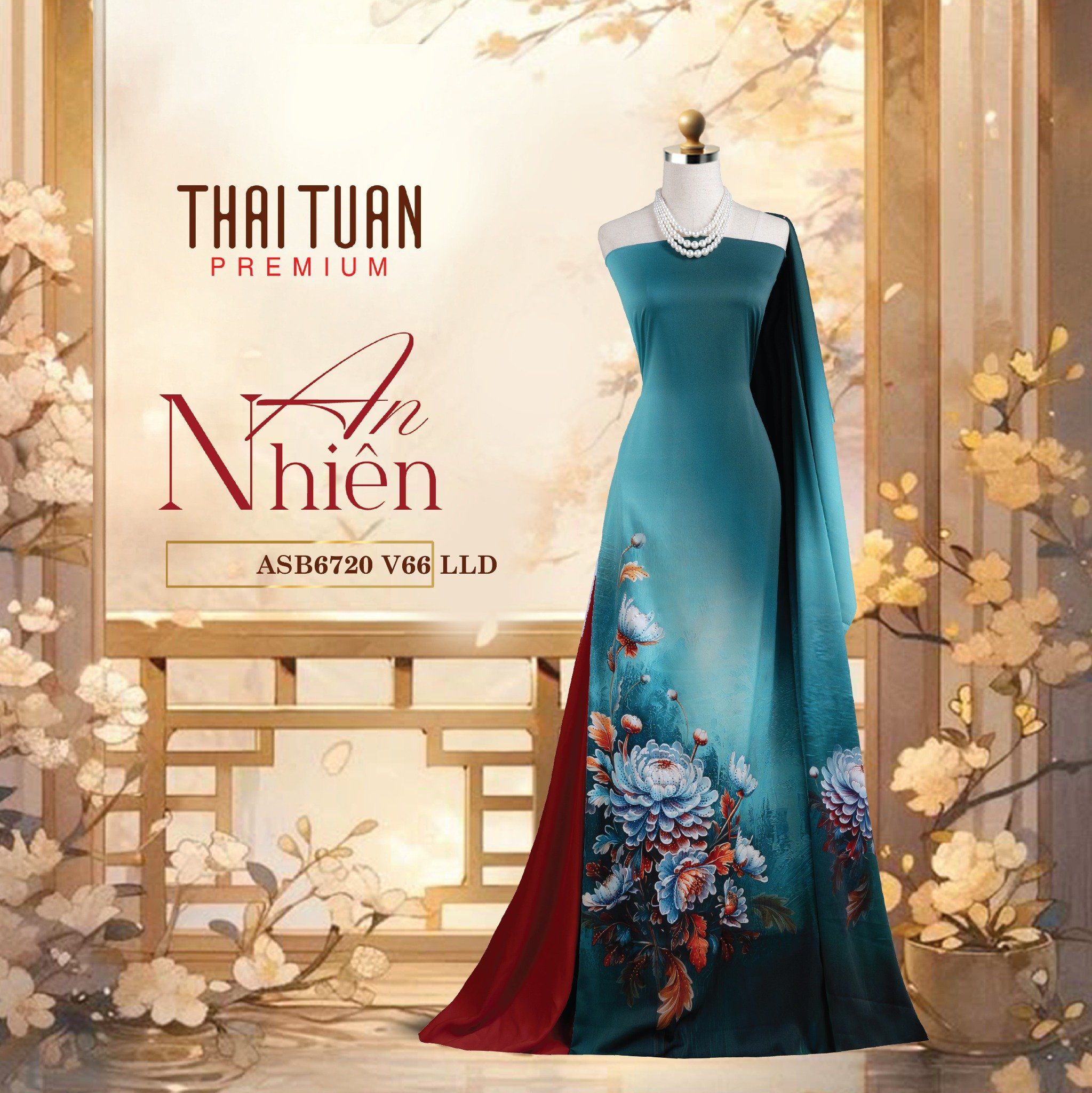 ASB6720V66LLD Vải Áo Dài Satin Hương Thơm Kháng Khuẩn Khổ 1m50 x Dài 2m3