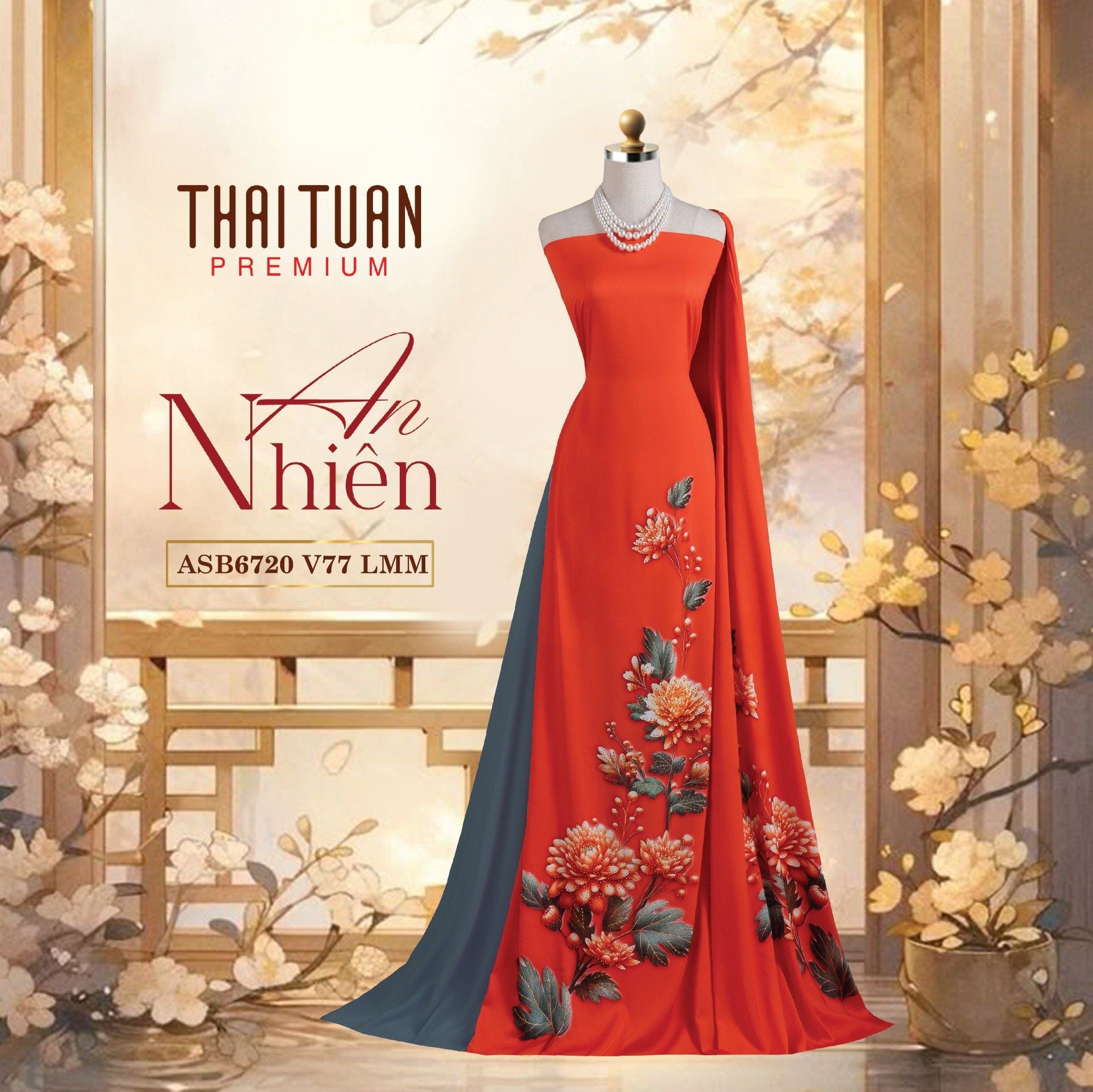 ASB6720V77LMM Vải Áo Dài Satin Hương Thơm Kháng Khuẩn Khổ 1m50 x Dài 2m3