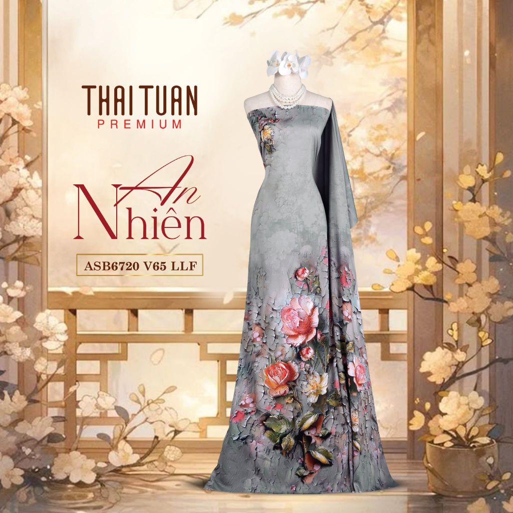 ASB6720V65LLF Vải Áo Dài Satin Hương Thơm Kháng Khuẩn Khổ 1m50 x Dài 2m3