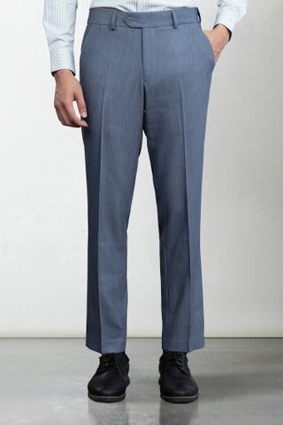 1Q6346-211 Quần Tây Xám Ghi Dáng Regular Fit Không Tăng Đơ