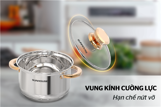 Bộ nồi chảo INOX 5 đáy SUNHOUSE SHG789
