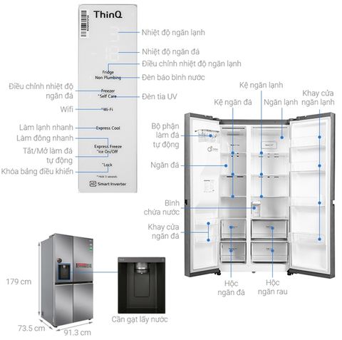 Tủ lạnh LG 635lit GR-D257JS