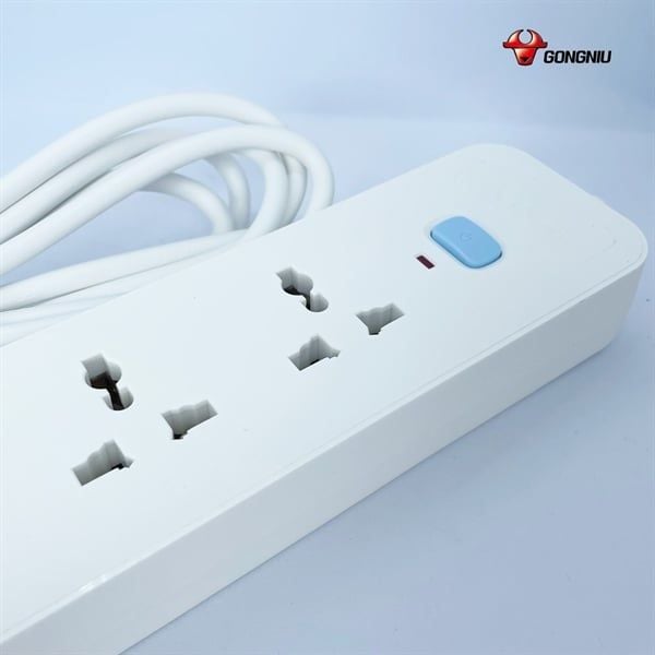 Ổ cắm đa năng 5 lỗ, 2 chấu, 1 công tắc GONEO GNVN-N1050-50 5met