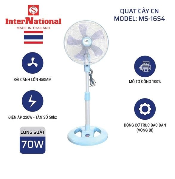 Quạt cây InterNational MS-16S4 70w