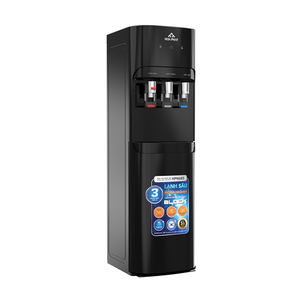 Máy lọc nước RO nóng nguội lạnh Hòa Phát HPN683 đen