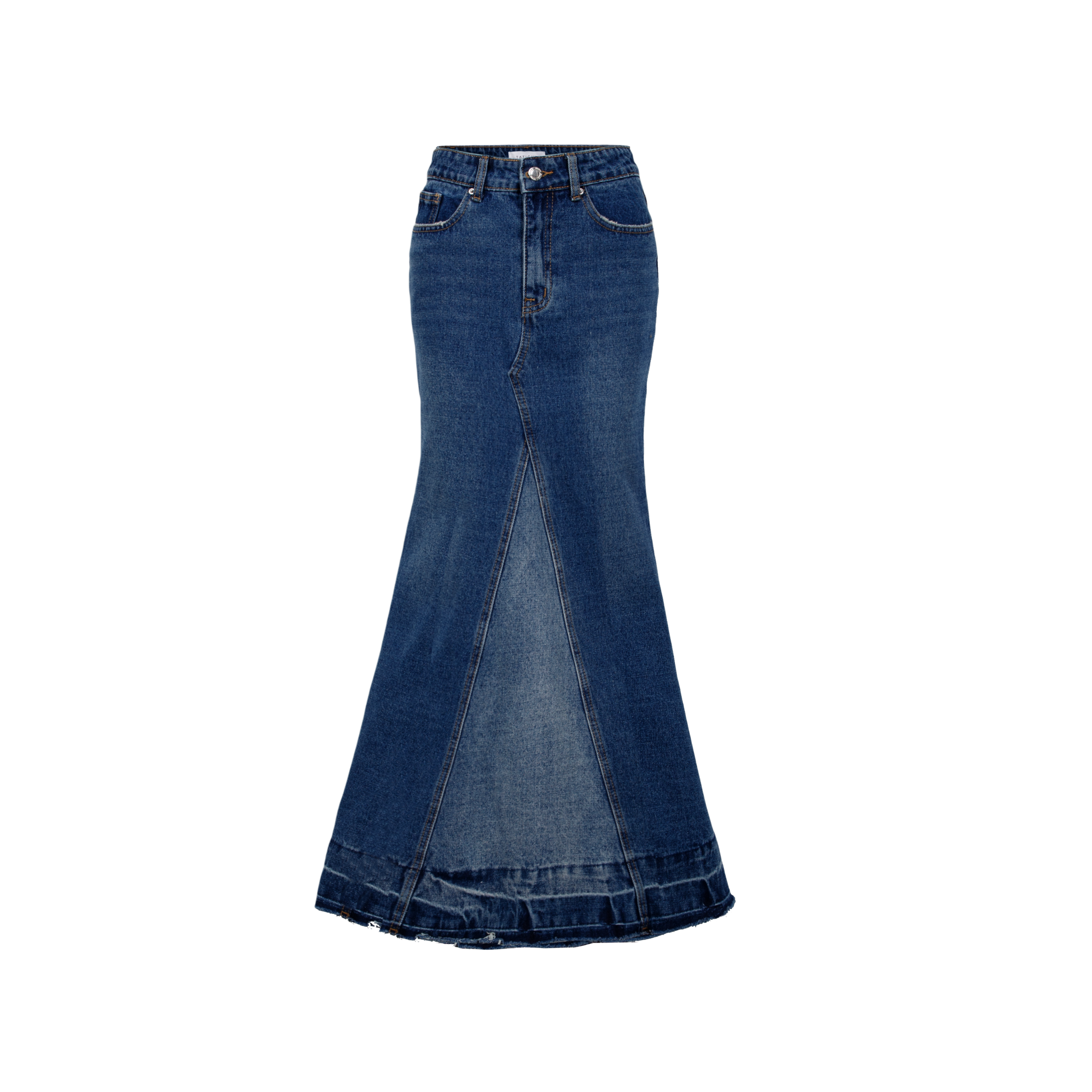 Flared Maxi Denim Skirt